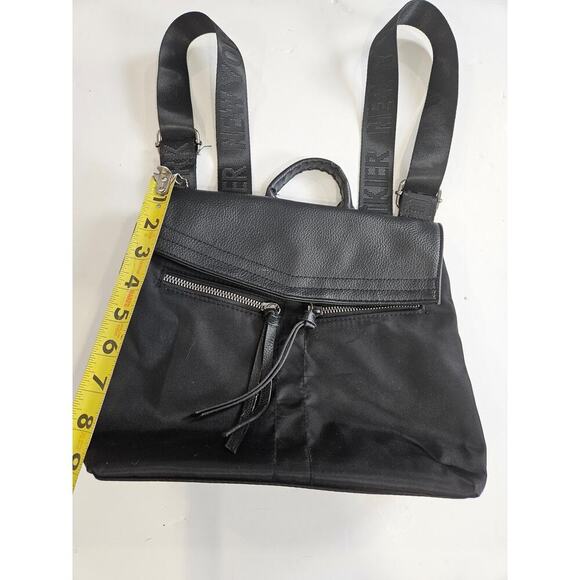 Botkier New York Backpack Purse Bag Black Leather Nylon 10x10.5 in - Picture 4 of 7